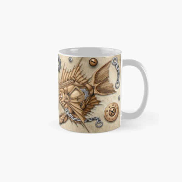 Steampunk Piranha Killer Retro Machine Classic Mug