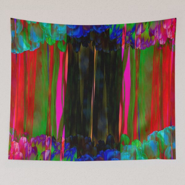 Item preview, Tulip Flower Rainbow Color Abstract Art Print designed and sold by Mary Riley.