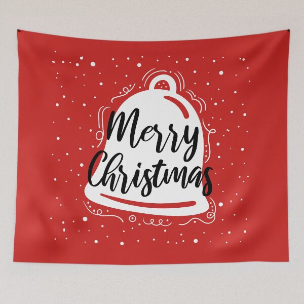 Item preview, Merry Christmas card with cute bell, snowflakes, text.  designed and sold by MangoFun.