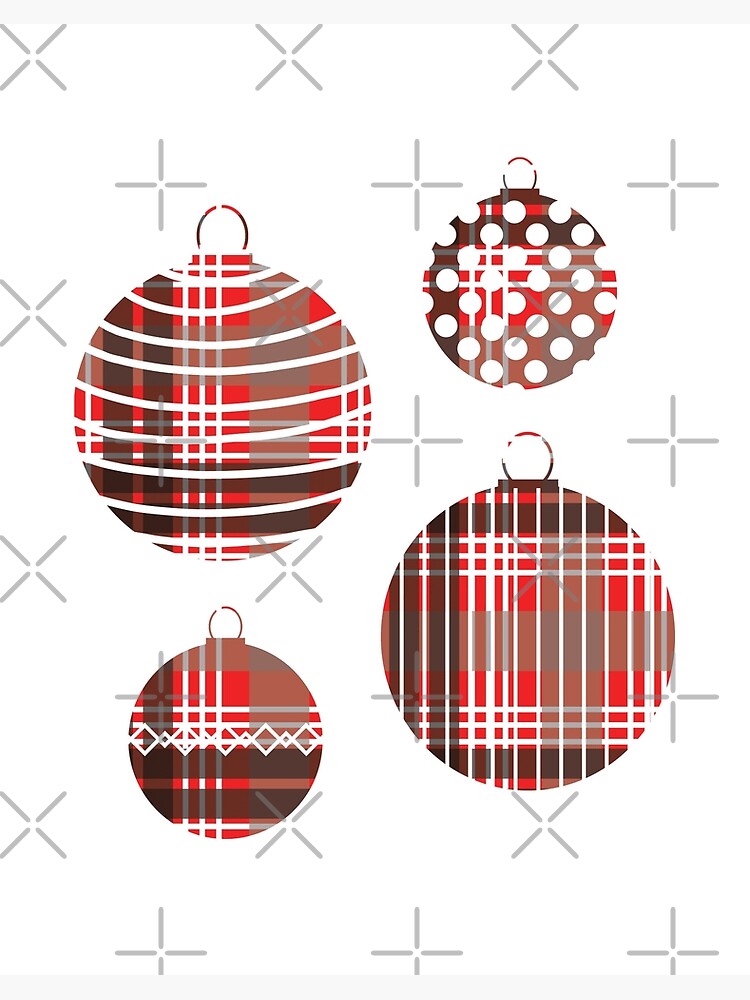 tartan christmas baubles