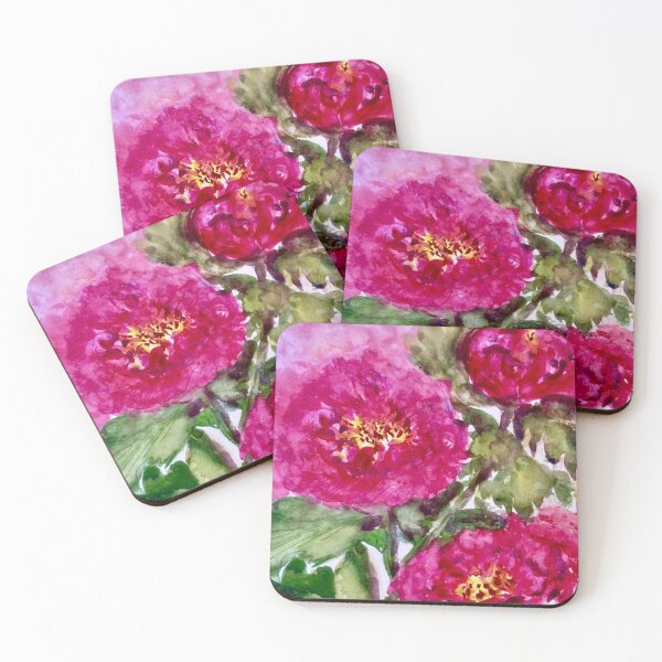 Item preview, “Floral Mania”  Abstract Peonies.  Vibrant Watercolours. designed and sold by Angela Haig-Harrison.
