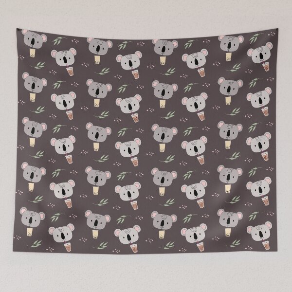 Item preview, Kawaii koala boba grey designed and sold by AllPrintsAndArt.