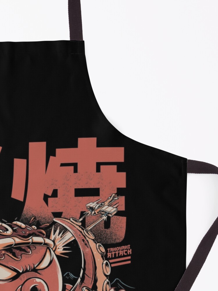 Alternate view of Takoyaki Attack Black Version Apron