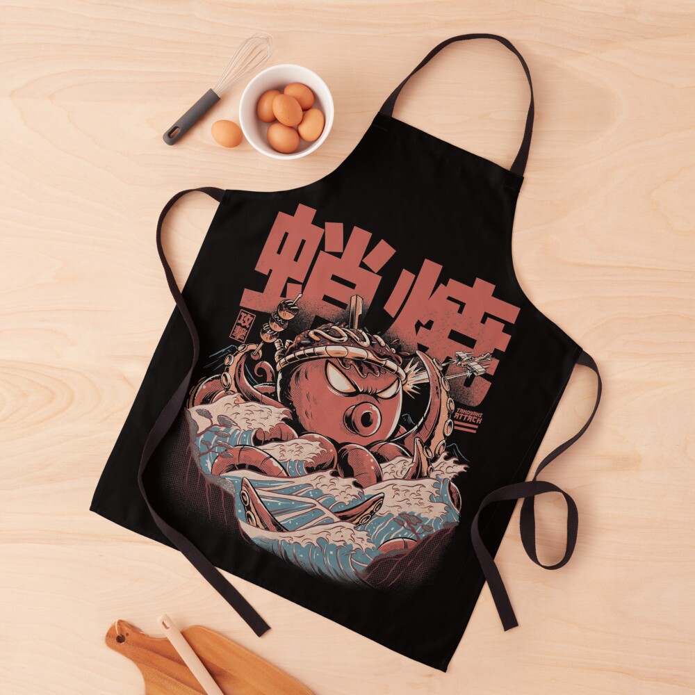 Takoyaki Attack Black Version Apron