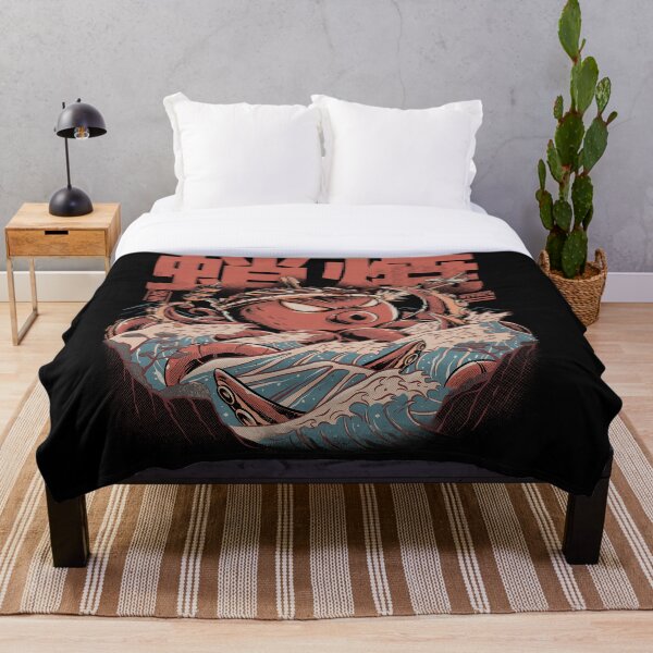 Takoyaki Attack Black Version Throw Blanket