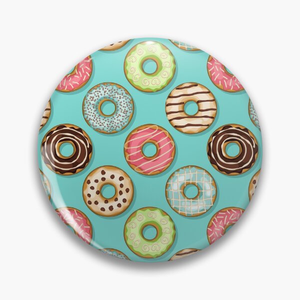 Item preview, Donuts pattern on blue background  designed and sold by Natbasil.