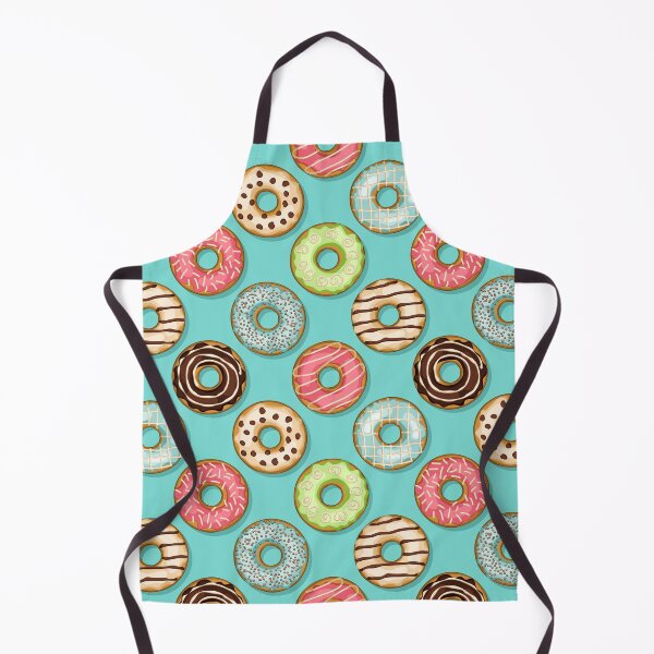 Item preview, Donuts pattern on blue background designed and sold by Natbasil.