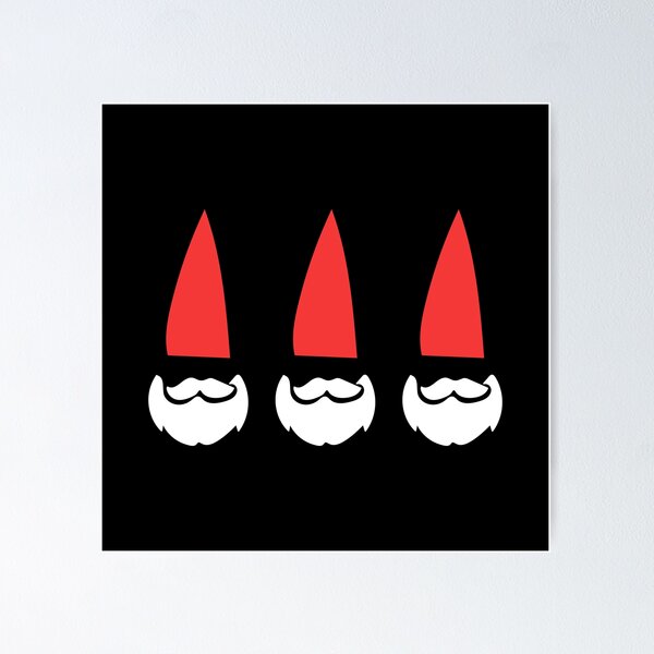 Item preview, Three Nordic Gnomes Winter Christmas Swedish Elves designed and sold by khalilelk.
