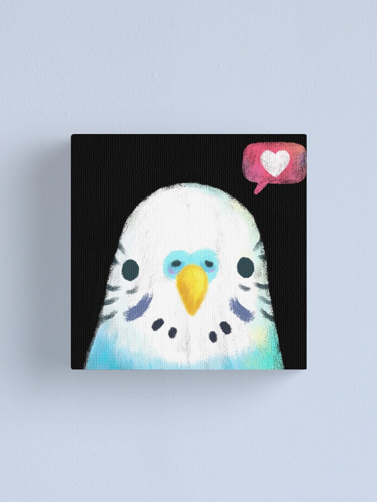 Alternate view of Budgerigar Blue Bird Canvas Print