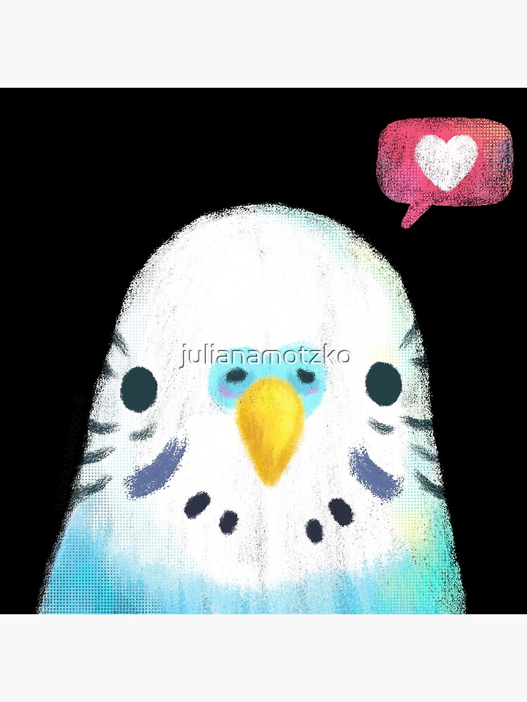 Budgerigar Blue Bird by julianamotzko