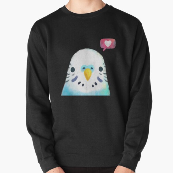 Budgerigar Blue Bird Pullover Sweatshirt