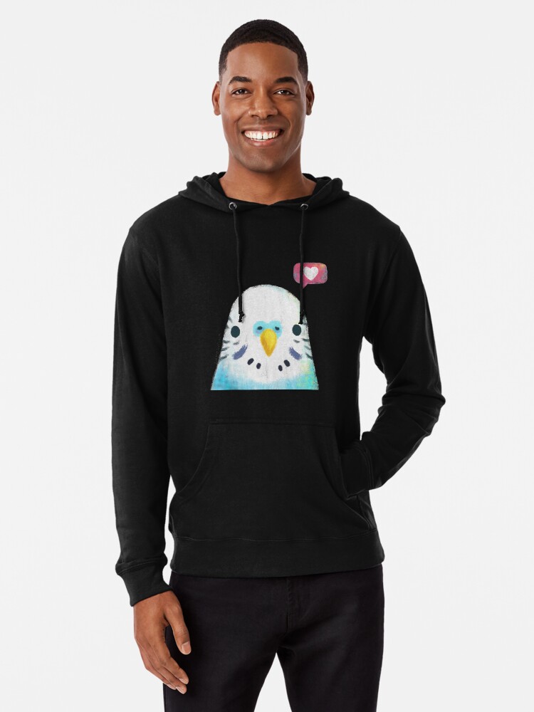 Alternate view of Budgerigar Blue Bird Lightweight Hoodie