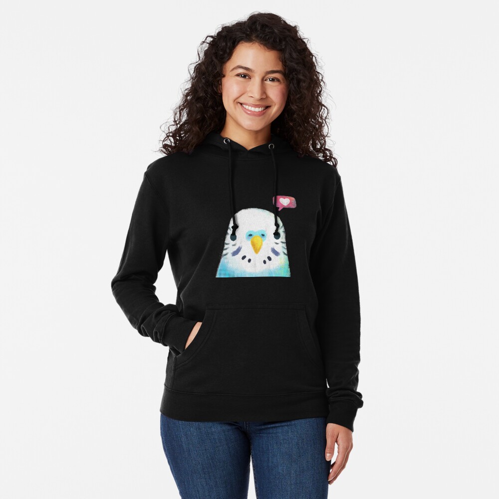 Budgerigar Blue Bird Lightweight Hoodie