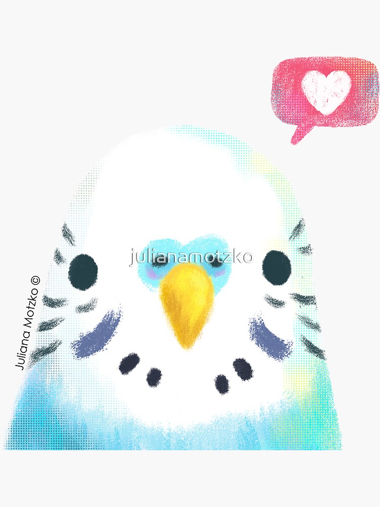 Budgerigar Blue Bird by julianamotzko