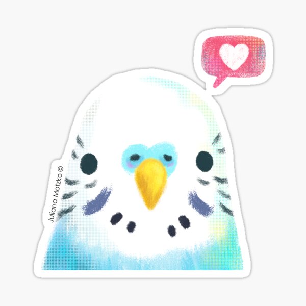 Budgerigar Blue Bird Sticker