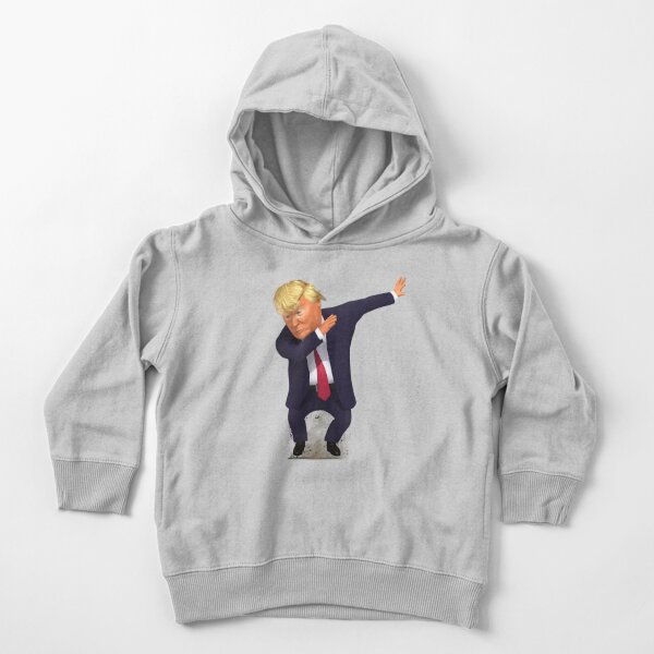 Trump Dabbing, President Trump Cartoon Parody Toddler Pullover Hoodie