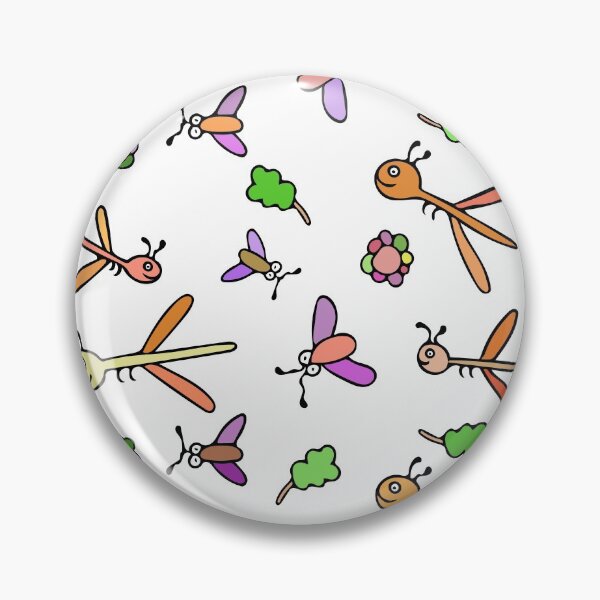 Item preview, Cute and Colorful Dragonfly and Bug Pattern (white) designed and sold by Davey's Designs.
