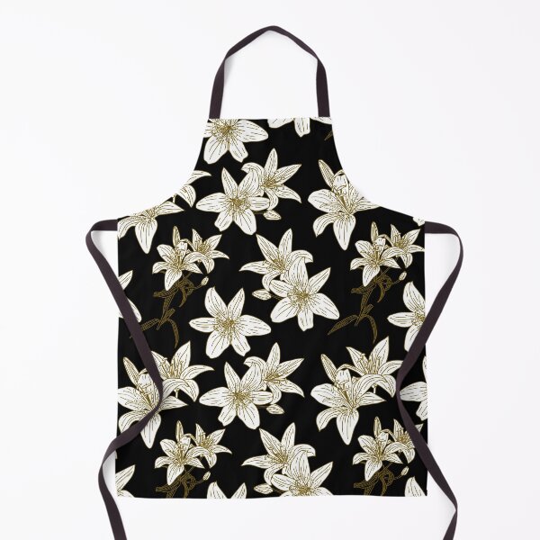 Item preview, Black white seamless floral pattern designed and sold by Dear-Ashlin.