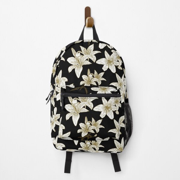 Item preview, Black white seamless floral pattern designed and sold by Dear-Ashlin.