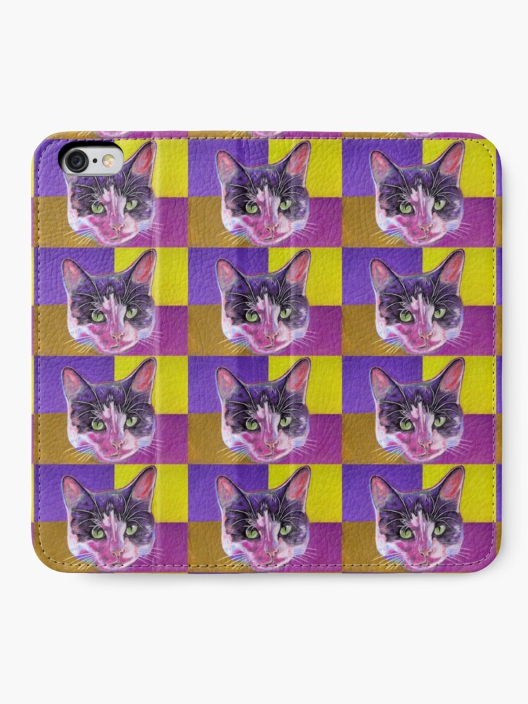 Alternate view of Nova's Gone All Pop Art: Original Pop Art Colour Pastel Drawing by Dean Sidwell iPhone Wallet