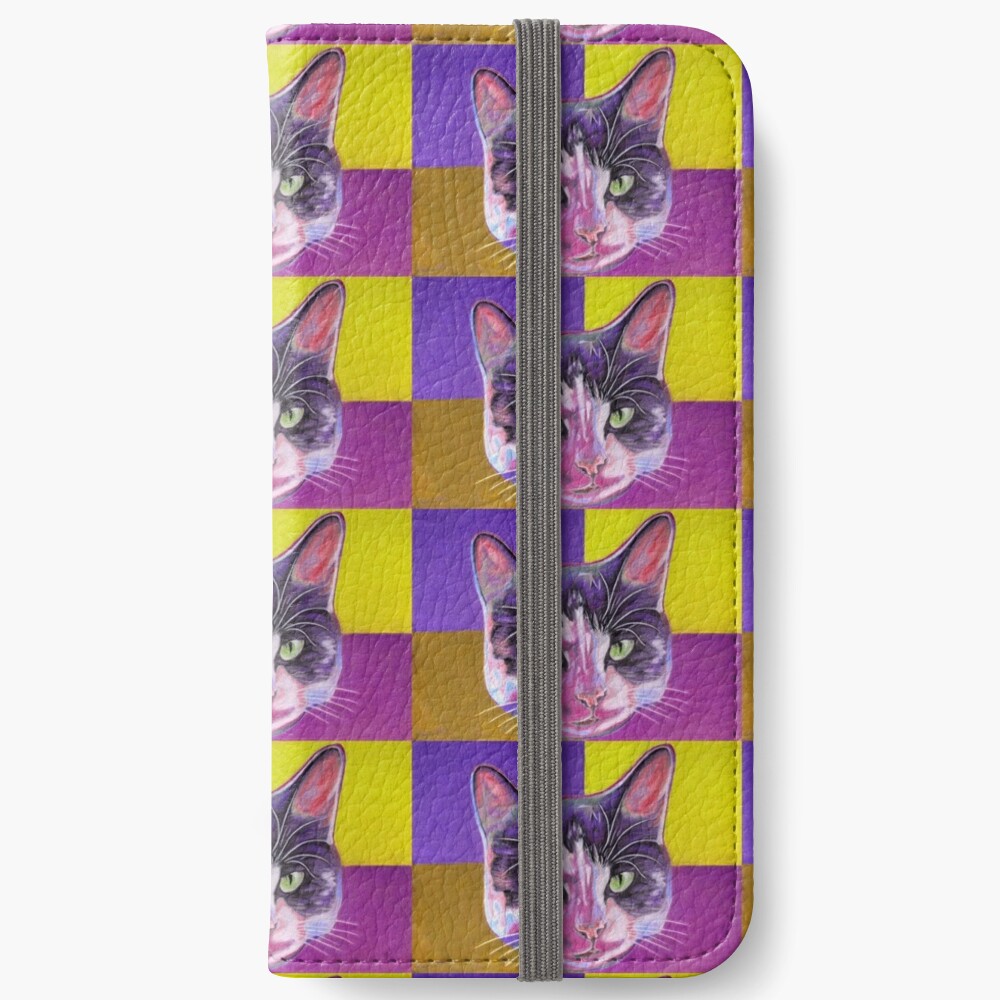 Nova's Gone All Pop Art: Original Pop Art Colour Pastel Drawing by Dean Sidwell iPhone Wallet