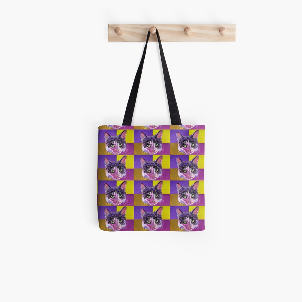 Nova's Gone All Pop Art: Original Pop Art Colour Pastel Drawing by Dean Sidwell Tote Bag