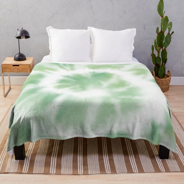 Mint green tie-dye Throw Blanket