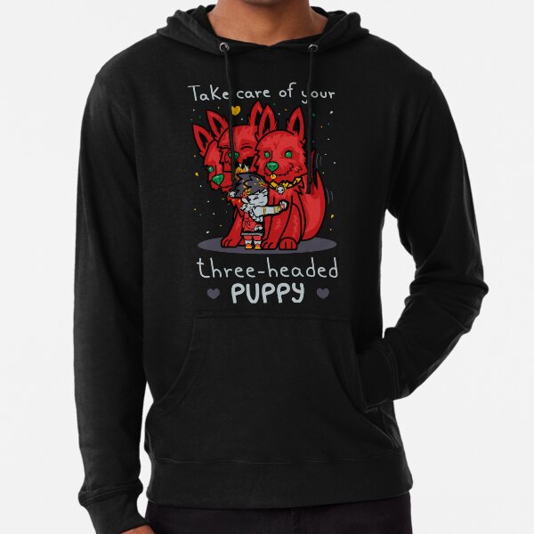 Three-headed puppy Lightweight Hoodie