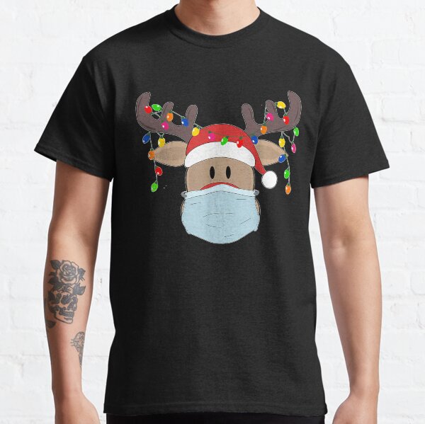 Cute Rudolph reindeer Mask Christmas mask-shirt-for-holidays Tee Classic T-Shirt
