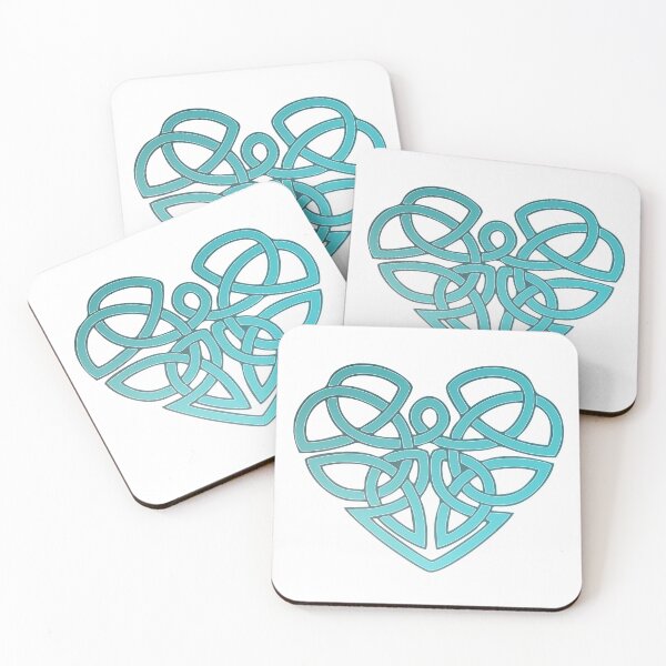 Artikelvorschau, Teal Gradient Celtic Herz entworfen und verkauft von wagswagpets.