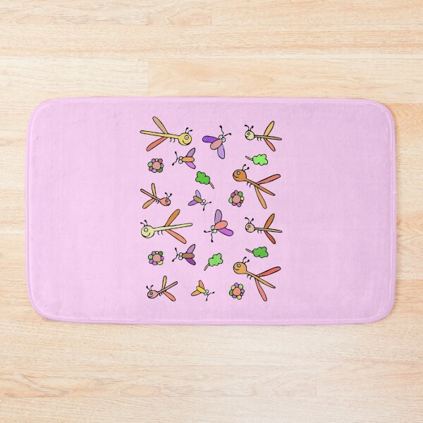 Item preview, Cute and Colorful Dragonfly and Bug Pattern (pink) designed and sold by Davey's Designs.