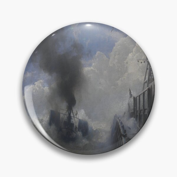 Item preview, Towboat leaving the port of Ostend at heyday-Andreas Achenbach designed and sold by LexBauer.