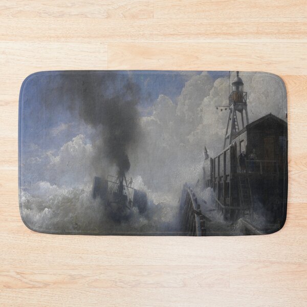 Item preview, Towboat leaving the port of Ostend at heyday-Andreas Achenbach designed and sold by LexBauer.