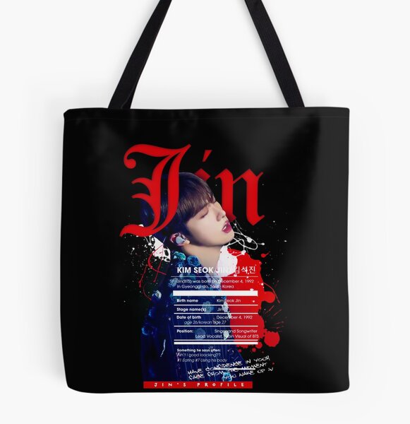 BTS Jin side profile Tote Bag for Sale by NMBDesign