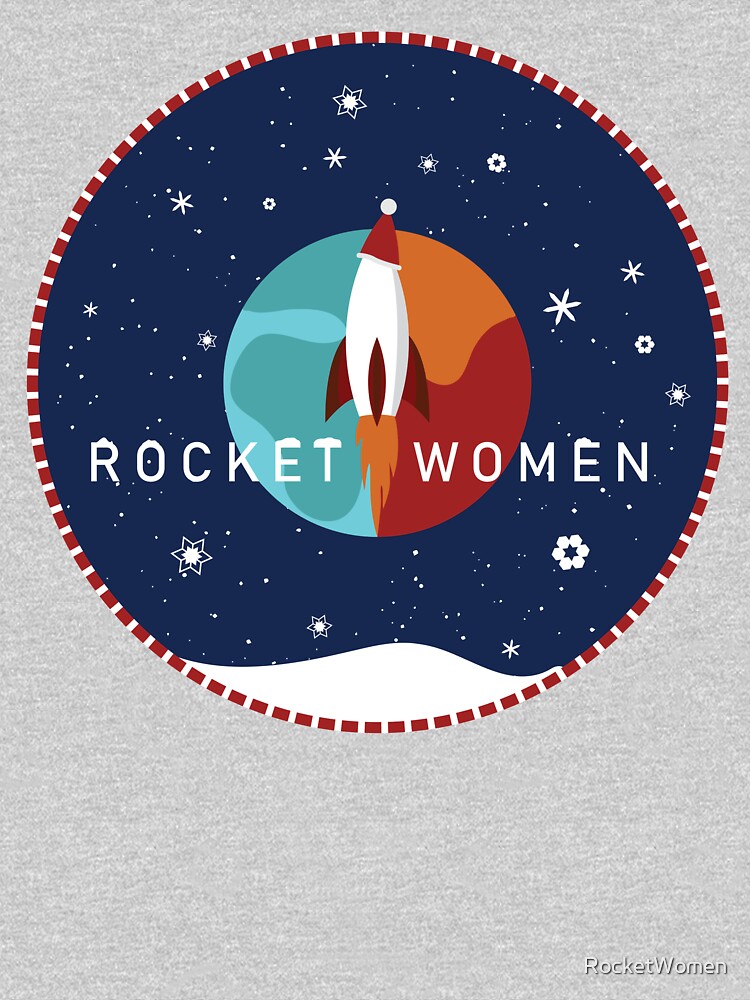 Artwork view,  Rocket Women - Holiday Jumper designed and sold by RocketWomen