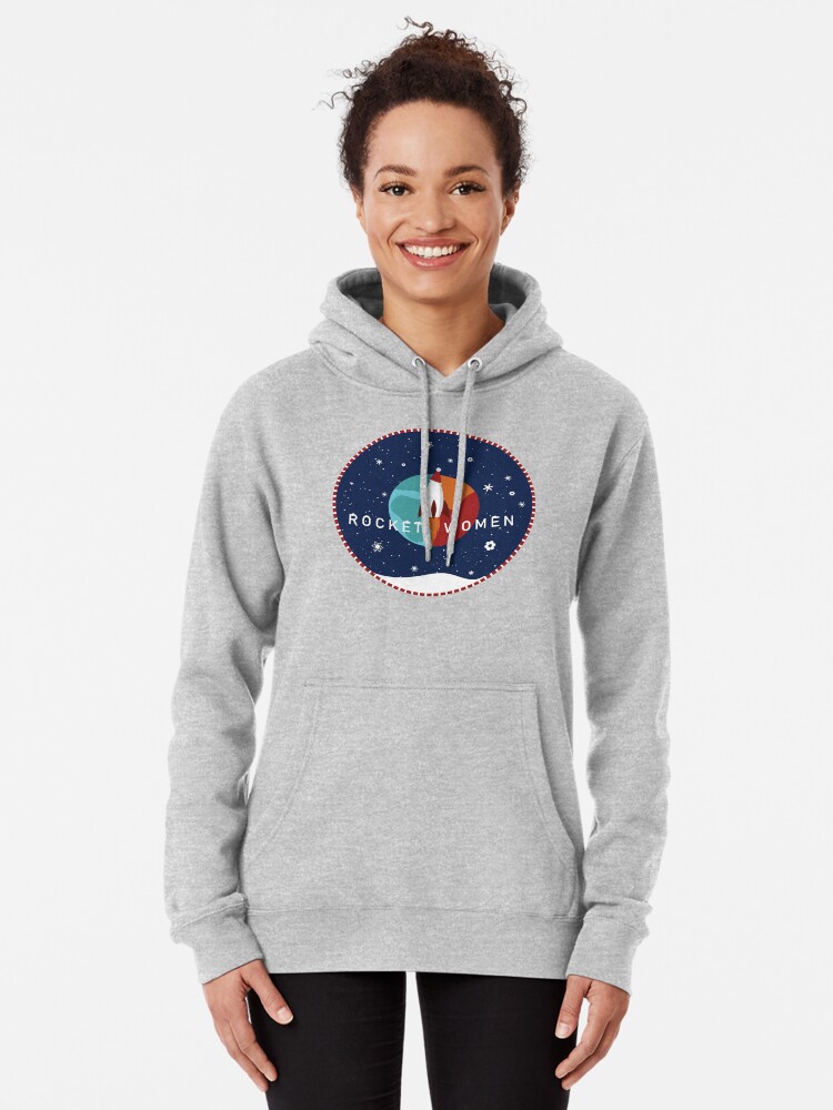 Pullover Hoodie,  Rocket Women - Holiday Jumper designed and sold by RocketWomen