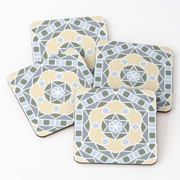 Item preview,  Geometry patchwork - green yellow blue  designed and sold by wiwiart.