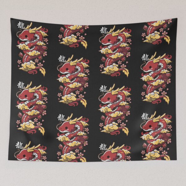 Artikelvorschau, Kawaii chinesischer roter Drache entworfen und verkauft von NemiMakeit.