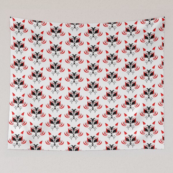 Item preview, Kitsune Face - Red designed and sold by Art By The Coco.