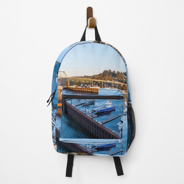 Item preview, West Mooring Basin Marina & Astoria Megler Bridge in Oregon designed and sold by debbieannpowell.