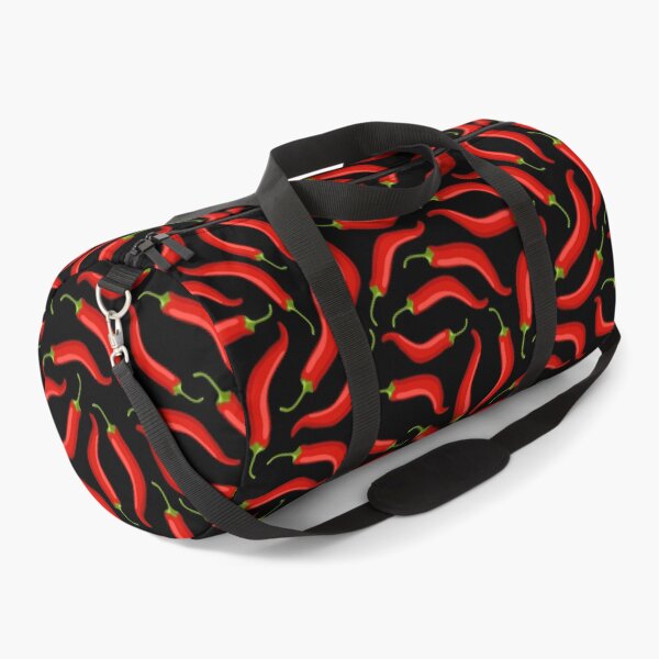 Item preview, Hot red chili pepper pattern with black background designed and sold by Natbasil.