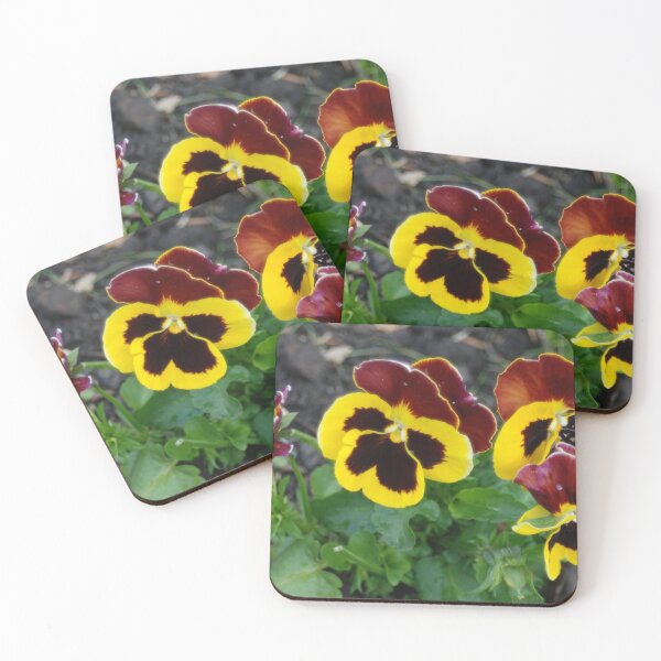 Item preview, Yellow & Black Pansies designed and sold by justbmac.