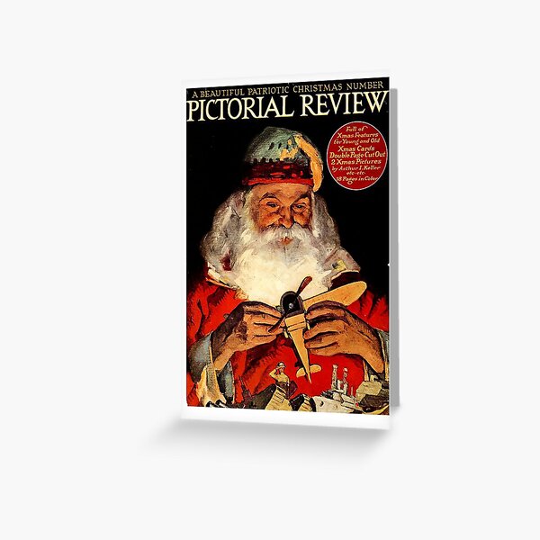Vintage Santa Pictorial Review Magazine Cover (1918) Greeting Card