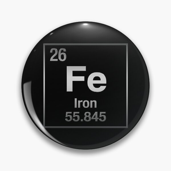 Item preview, Periodic Table of Elements - Iron (Fe) on Black Canvas designed and sold by Serge Averbukh Art Studio.