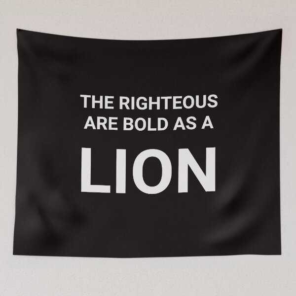 Item preview, The Righteous are Bold as a Lion Christian T-Shirt and Apparel designed and sold by christianestore.