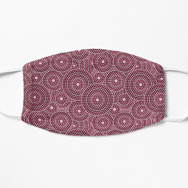 Pink aboriginal art Flat Mask