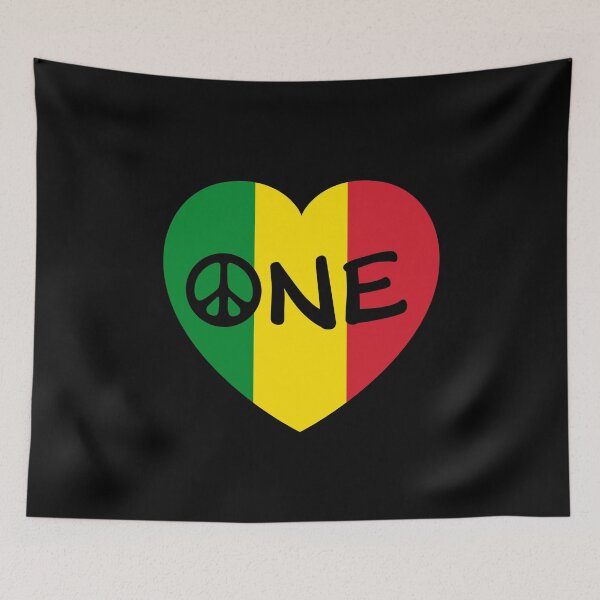 Item preview, Rasta Reggae Music Peace Heart One Love  designed and sold by RastaReggaeLove.