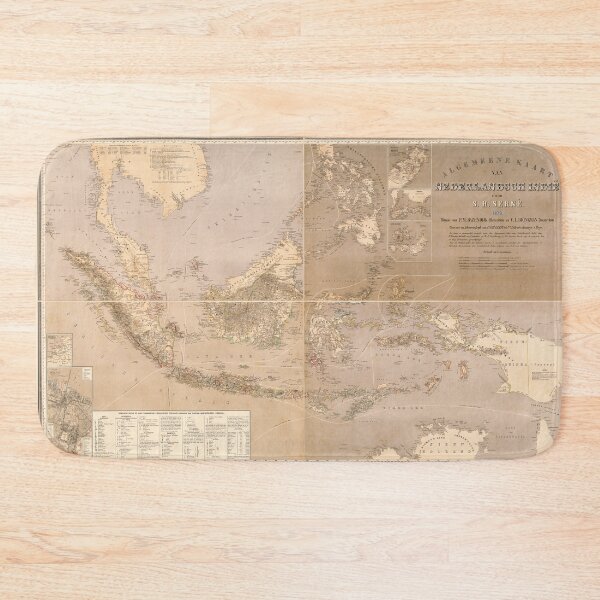 Item preview, Map of Indonesia (1869-1870) designed and sold by allhistory.
