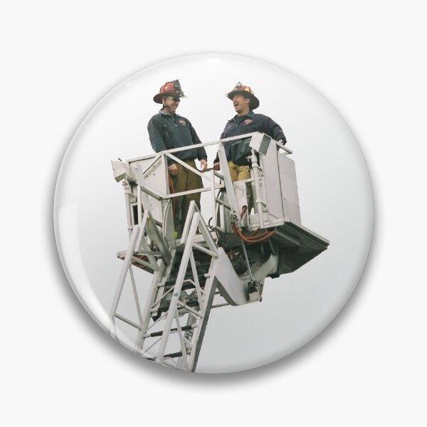 Item preview, Firefighters on fire engine crane designed and sold by FistfulOfCool.