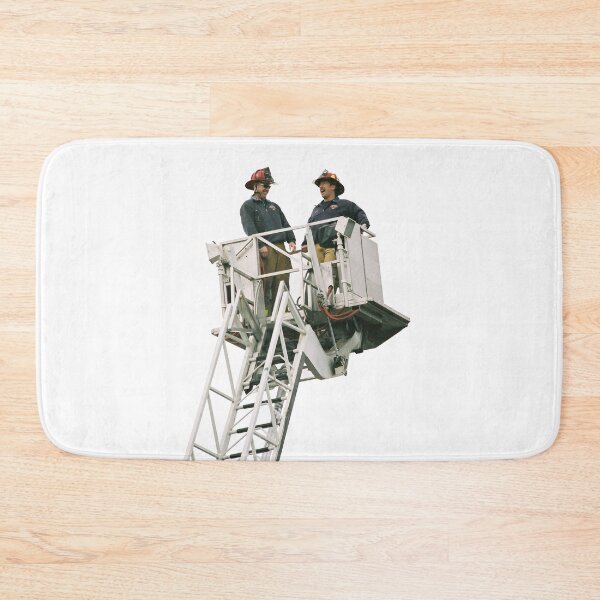 Item preview, Firefighters on fire engine crane designed and sold by FistfulOfCool.